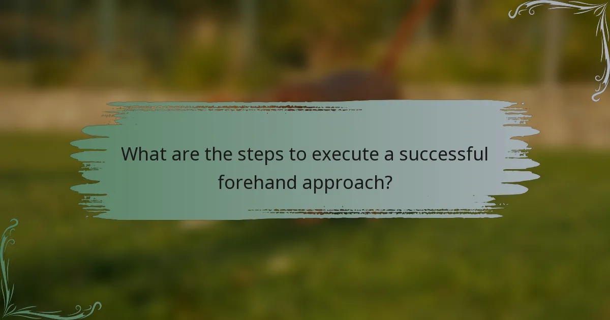 What are the steps to execute a successful forehand approach?