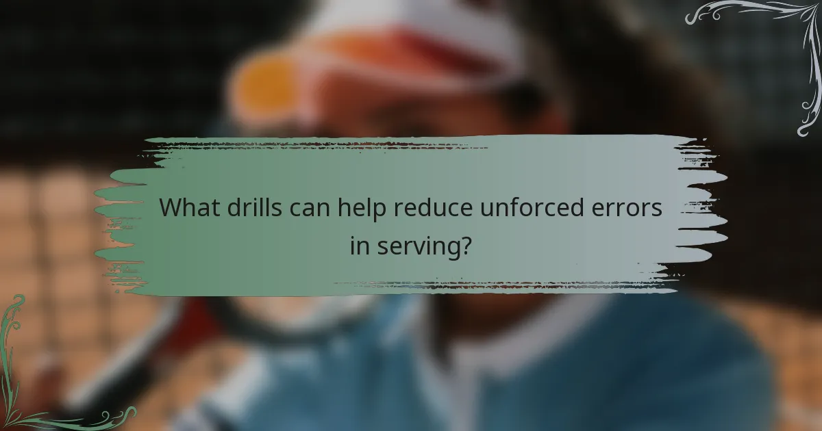 What drills can help reduce unforced errors in serving?